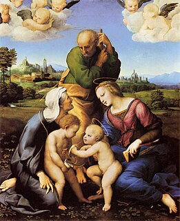 <i>Canigiani Holy Family</i> (Raphael) Painting by Raphael