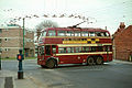 Image 168A double-deck trolleybus in Reading, England, 1966. (from Trolleybus)