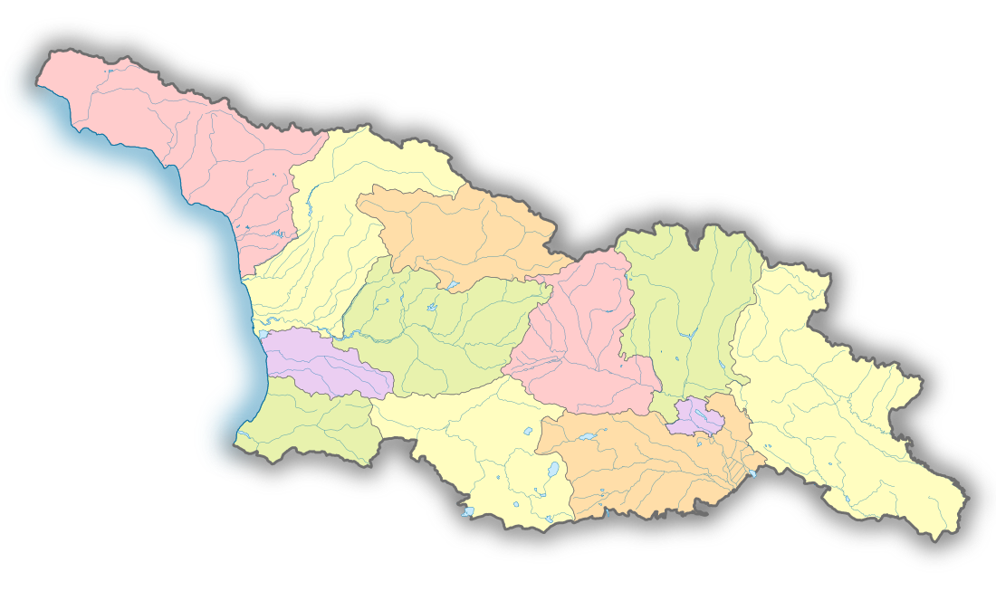 Абхазия северная осетия. Грузия на карте. Карта Грузии вектор. Картли Кахетия на карте. Лечхуми Грузия на карте.