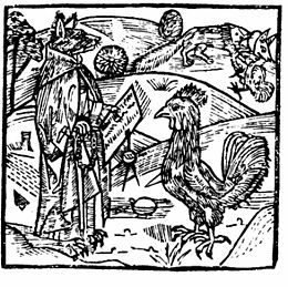 A German depiction of the Cock and the Fox, c. 1498 Reynke.4.1.jpg