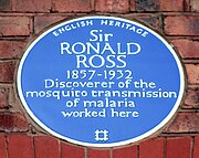 Ronald Ross plaque, Johnston Building, Liverpool