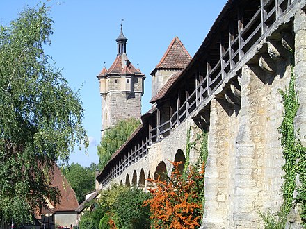 Medieval town wall and Klingentorturm, a defensive tower