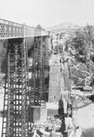 Bau der neuen Brücke 1924