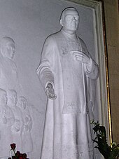 Statue of Lecce-born saint Filippo Smaldone in the city's cathedral