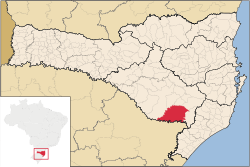 Localização de São Joaquim em Santa Catarina