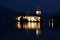 * Nomination Schloss Ort in Gmunden/Austria at night. --AleXXw 04:21, 13 May 2012 (UTC) * Promotion  Comment Probably slightly to damage it will be better... the file is updated). --Aleks G 20:07, 14 May 2012 (UTC) I love the composition and the subject, but I'm not convinced. Perhaps a bit tilted? Also a fair amount of colour blocking in the sky. Mattbuck 19:44, 15 May 2012 (UTC) GIMP says it's not tilted but sees a slight perspective distortion (vertical lines falling by 0.3° on the left and right). That's to be expected. --Aisano 18:49, 16 May 2012 (UTC) Hi, I reverted the picture to my original version, I like it better -> less color blocks... @tilted: perhaps, but the building is some kind of rounded triangle, take a look at the satelite view. Greets --AleXXw 19:00, 16 May 2012 (UTC) Still needs tilt correction - the spire's reflection should be directly below the actual spire. Correct that and I'll promote. Mattbuck 16:12, 24 May 2012 (UTC) Great one, no real QI problems in sight... --