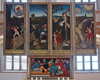 <i>Schneeberg Altarpiece</i> First Post-Reformation Lutheran altarpiece