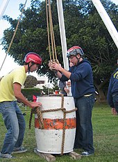 A hoisting competition Scuttlebutt Competition, Southwestern Rendezvous 3.jpg