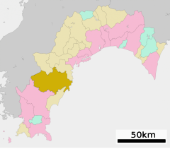 Město Shimanto v prefektuře Kochi Ja.svg