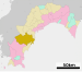 四万十町在高知县的位置