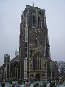 Southwold Church tower in the snow SouthwoldTower.jpg