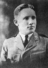 Tracy at the Northwestern Military and Naval Academy in 1919 Spencer Tracy yearbook photo - 1919.jpg