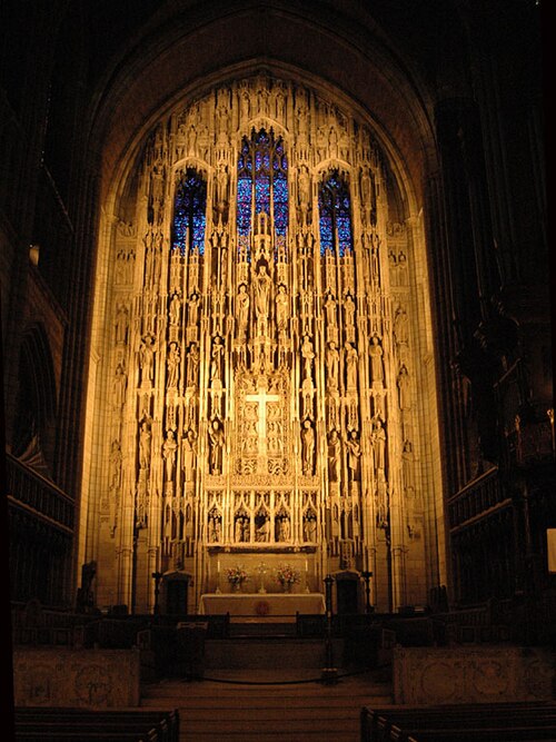 Reredos of Saint Thomas Church, at Fifth Avenue and 53rd Street in New York City