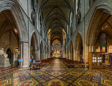 The nave as viewed from the western end St Patrick's Cathedral Nave 2, Dublin, Ireland - Diliff.jpg
