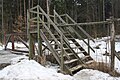 English: Stairs and entrance of Hošťanka nature reserve in Výčapy. Čeština: Schody - přechod a vchod do rezervace Hošťanka ve Výčapech.