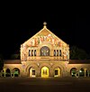 North façade of the Stanford Memorial Church from the quad