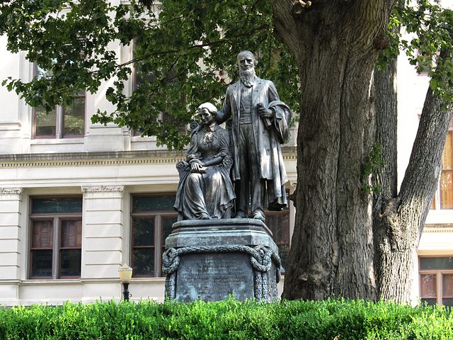 Statue of Georgia Civil War Governor Joseph E. Brown and his wife