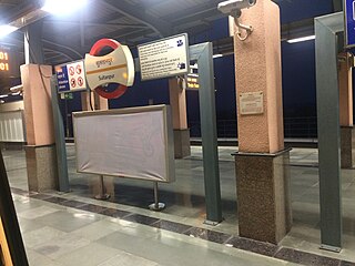 <span class="mw-page-title-main">Sultanpur metro station</span> Metro station in Delhi, India