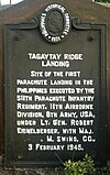 TagaytayRidge HistoricalMarker TagaytayCity.jpg