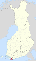Location o Ekenäs in Finland