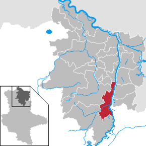 Poziția orașului Tangermünde pe harta districtului Stendal