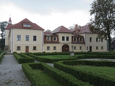 Noordelijke gevel van het kasteel