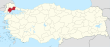 Tekirdağ in Turkey.svg