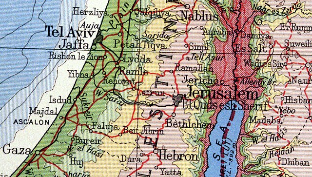 Road from Tel Aviv to Jerusalem.