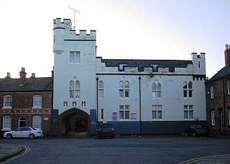 Albion Street drill hall, headquarters of the Cheshire Brigade and of 5th (Earl of Chester's) Battalion, Cheshire Regiment The Drill Hall, Albion Street - geograph.org.uk - 289591.jpg