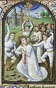 The martyrdom of St. Stephen - he is stoned to death