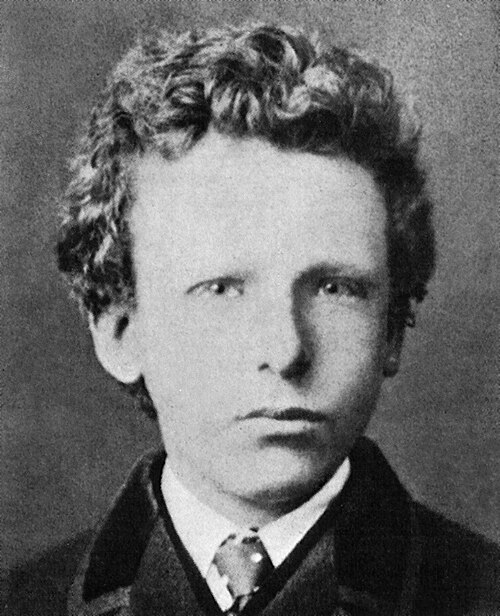 Theo van Gogh in 1873. This photograph was believed to have been of Vincent, but in 2018 was reassigned to Theo.