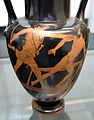 Theseus und Prokrustes, Amphora des Alkimachos-Malers, um 470/60 v. Chr.; Staatliche Antikensammlungen, München