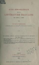 Thieme - Guide bibliographique de la littérature française de 1800 à 1906, 1907.djvu