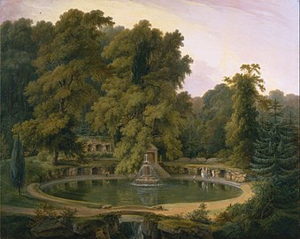 Thomas Daniell - Temple, Fountain and Cave in Sezincote Park - Google Art Project.jpg