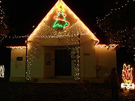 Town hall at Christmas