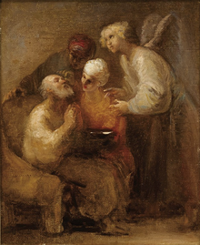 Tobit Heals His Father's Blindness, by Domingos Sequeira Tobias cura a cegueira de seu pai - Domingos Sequeira.png