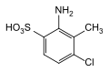 Deutsch: Struktur von 2-Amino-6-chlortoluol-3-sulfonsäure English: Structure of 2-amino-6-chlorotoluene-3-sulfonic acid