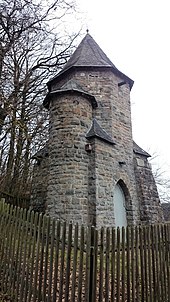 Denkmalgeschütztes Trafotürmchen von 1913 in Balve / Sauerland