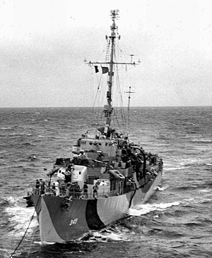 USS Gentry (DE-349) в ход в морето на 15 октомври 1944 г. (80-G-260626) .jpg