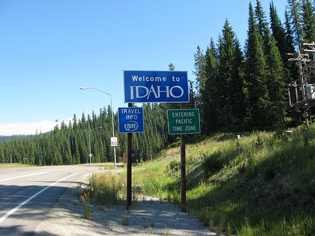Lolo Pass in 2007, entering Idaho from Montana at 5,233 feet (1,595 m)