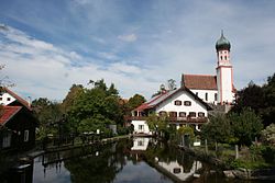 Sankt Agathe Kirche and the River Ach
