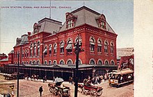 Union Depot, the first union station in Chicago