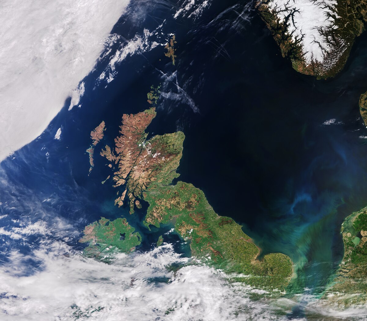 Великобритания остров снимок из космоса