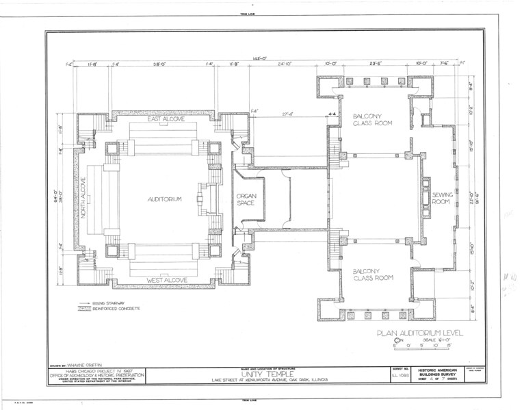 File:Unity Temple, 875 Lake Street, Oak Park, Cook County, IL HABS ILL,16-OAKPA,3- (sheet 4 of 7).tif