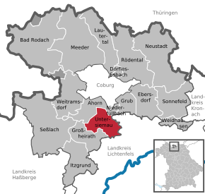 Poziția localității Untersiemau