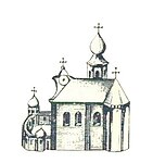 Кляштар бэрнардынаў, з мапы XVIII ст.