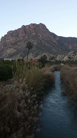 Río Segura lângă Ojós în Valle de Ricote