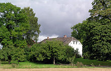 Venstop outside Skien, originally the Ibsen family's summer house, where they lived permanently 1836-1843. It was a reasonably large farm with large, representative buildings. Venstoep Skien.jpg