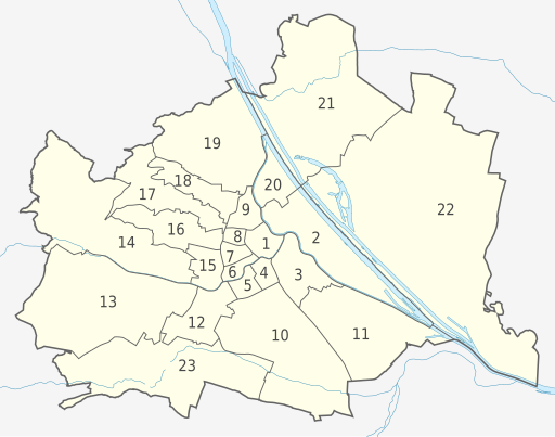 Vienna, administrative divisions - Nmbrs