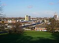 Abbey Wood as seen from the Lesnes Abbey Woods.